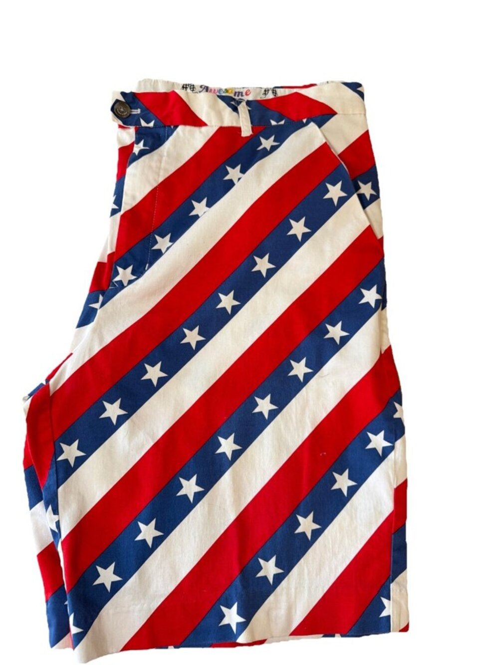 Royal and Awesome Golf Knickers Pars and Stripes USA Flag Pants Waist 42